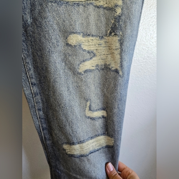 BLANK NYC, Girls' Yes Please Printed Jogger Pants, Faux Distressed Blue, Size XL - Picture 6 of 9